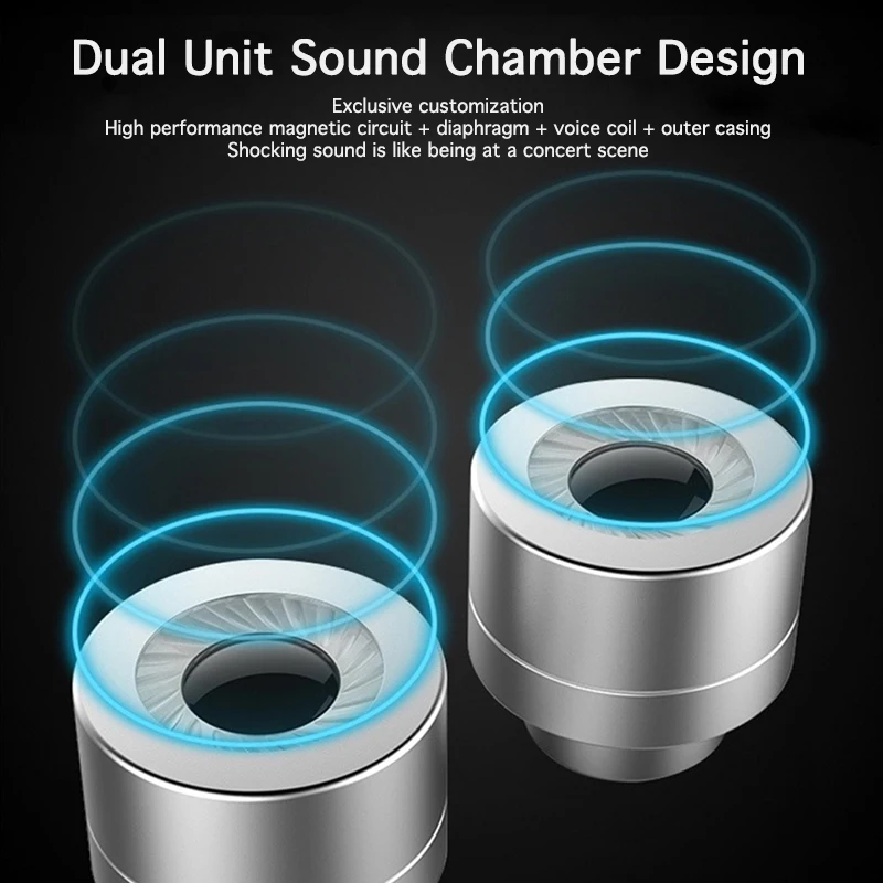 Bluetooth-наушники с двумя драйверами стереонаушники басами Спортивные Беспроводные