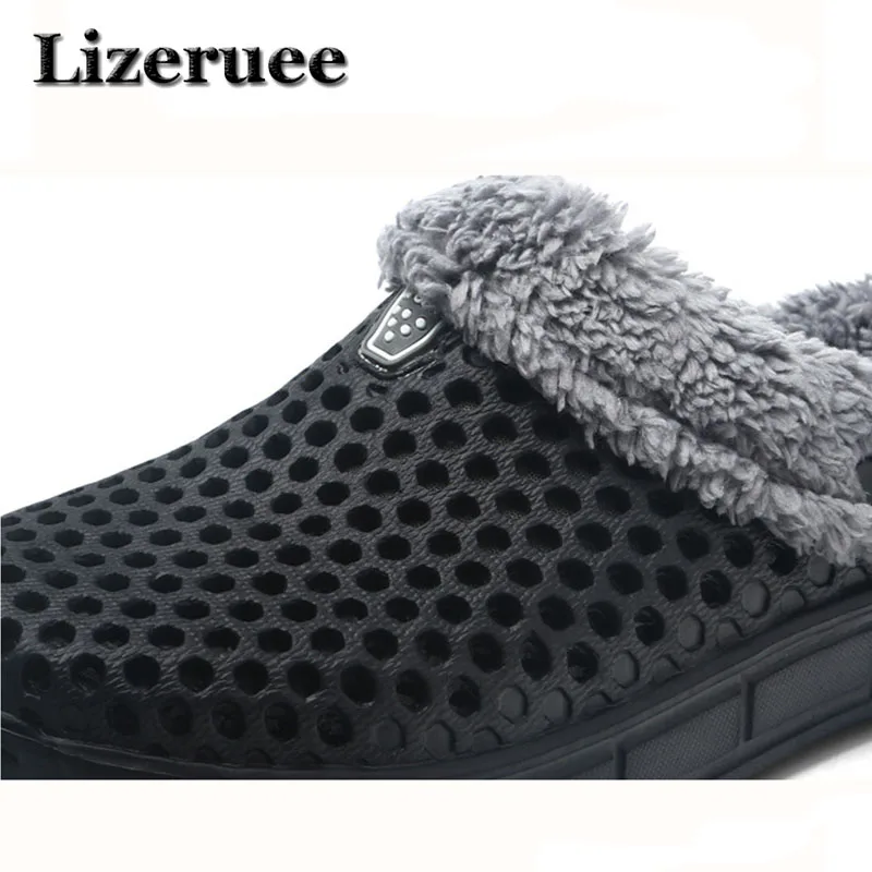 Зимние теплые домашние тапочки мужская домашняя обувь хлопковые повседневные