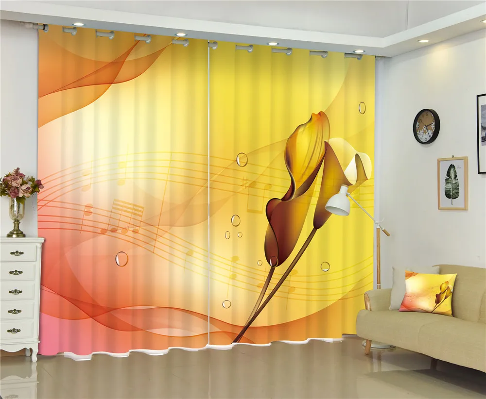

Transparent Curtain Luxury Blackout 3D Window Curtains For Living Room office Bedroom Drapes Cortina Customized size pillowcase