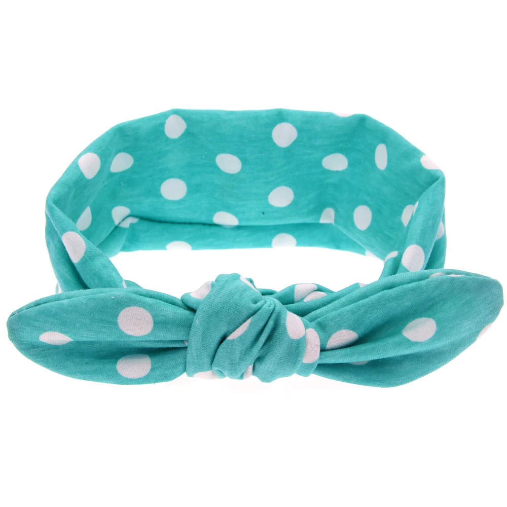 Foddsia Girls Dot Bowknot Newborn Infant Hair Accessories Children Rabbit Ears Elastic Bands Baby Headwear B58 |