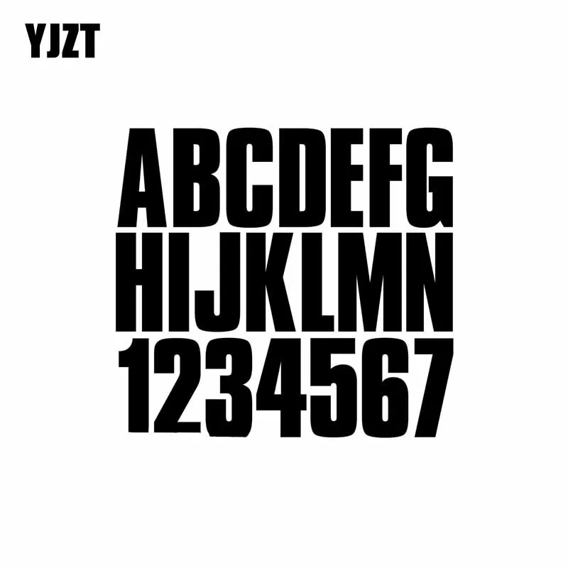

YJZT 18CM*16.4CM Fashion Number Vinyl High-quality Car Sticker Decoration Decal Black/Silver C11-0842