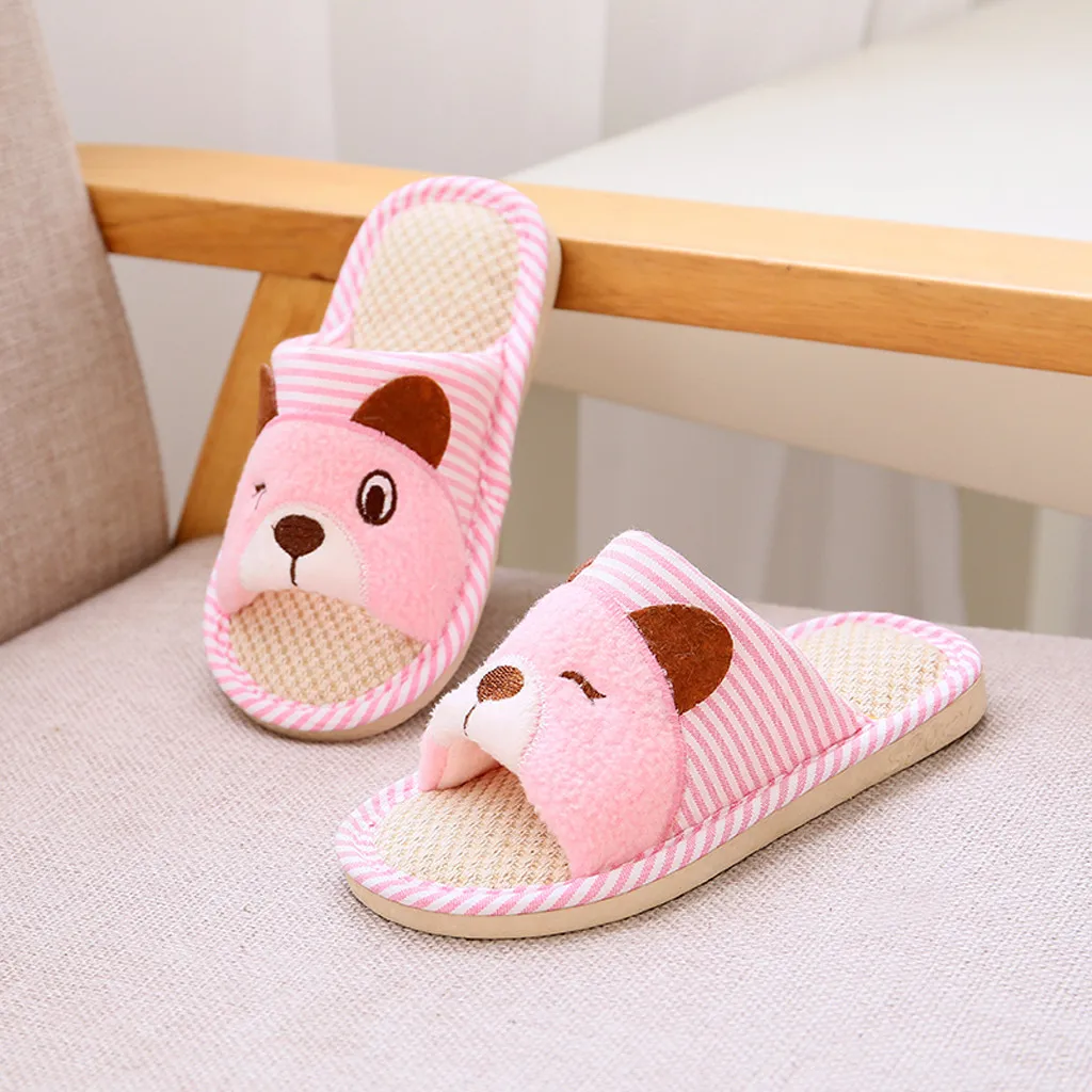 Мультяшные шлепанцы SAGACE для девочек и мальчиков Нескользящие домашние теплые