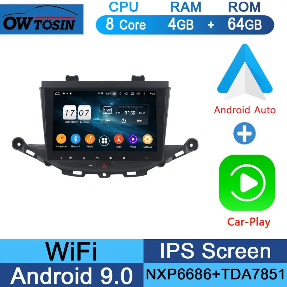 64G CarPlay Android Ips " Android 9,0 8 Core 4G+ 64G автомобильный DVD плеер gps навигация для Opel ASTRA K Мультимедиа стерео DSP CarPlay Parrot BT - Цвет: 64G CarPlay Android