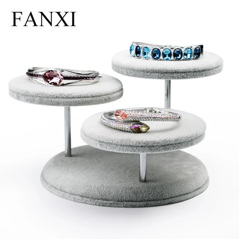 Fanxi розовые ледяные бархатные часы браслет держатель для браслета ювелирные
