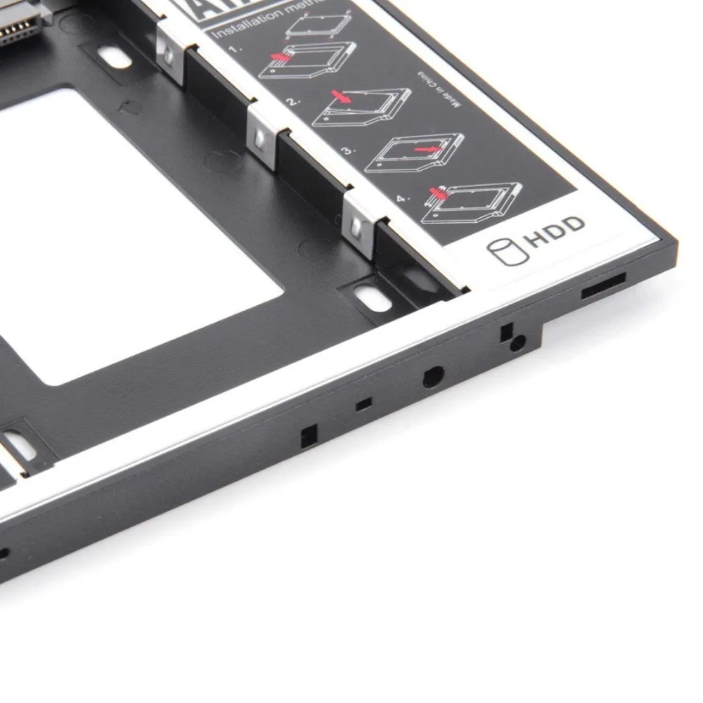 12 7 мм/9 5 мм Универсальный алюминиевый SATA второй HDD SSD карман для жесткого диска с 4