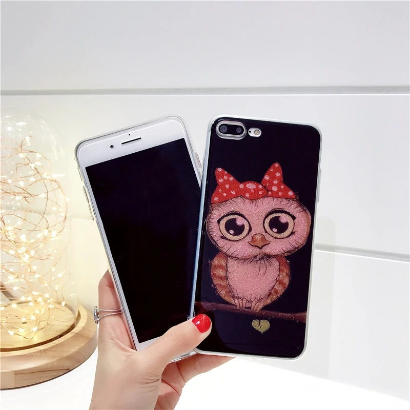 For Xiaomi Redmi Note 4 Case Cute Lovers Owl Fashion Glitter Shining Soft TPU Silicone Cover Phone |