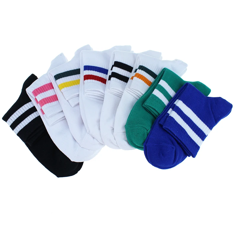 Factory direct Japanese wind sales striped High Quality cotton new style soft short socks women man couple casual | Женская одежда
