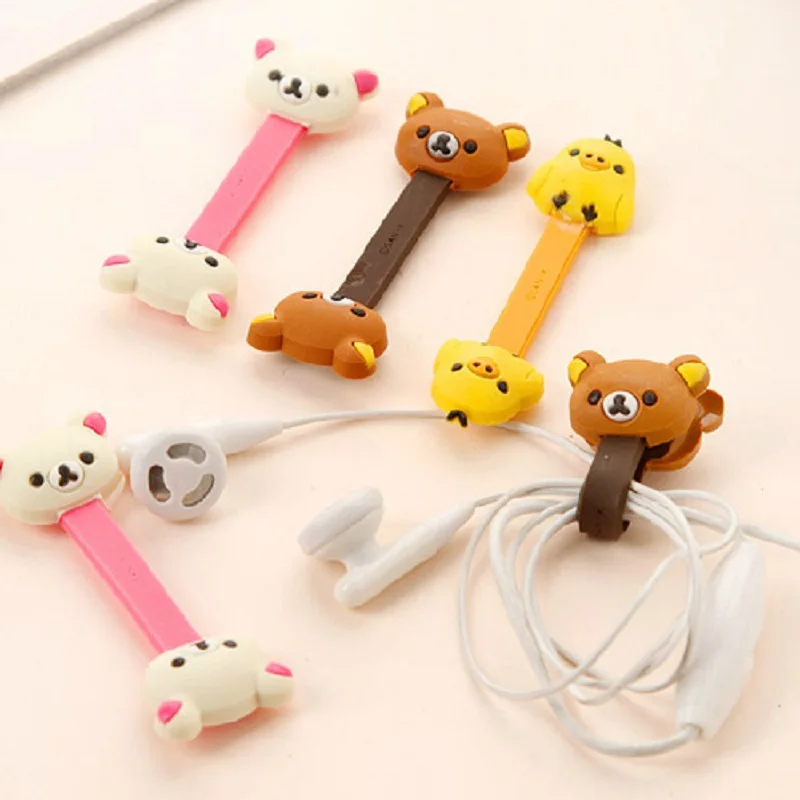 4 шт. Kawaii Bear Кабель для Цыпленок защита от наматывания кабель передачи данных
