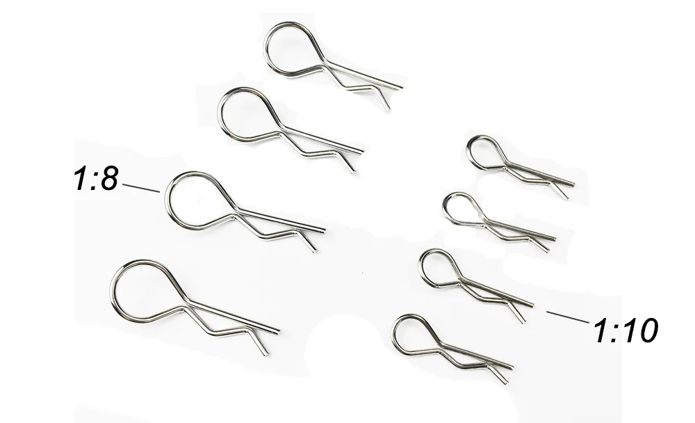 100 шт Универсальный корпус из нержавеющей стали R заколки для 1/10 1/8 RC модель