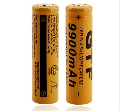 Абсолютно GTF 18650 аккумулятор 3,7 V 9900mAh литий-ионная аккумуляторная батарея для светодиодного фонарика батарея 18650 батарея