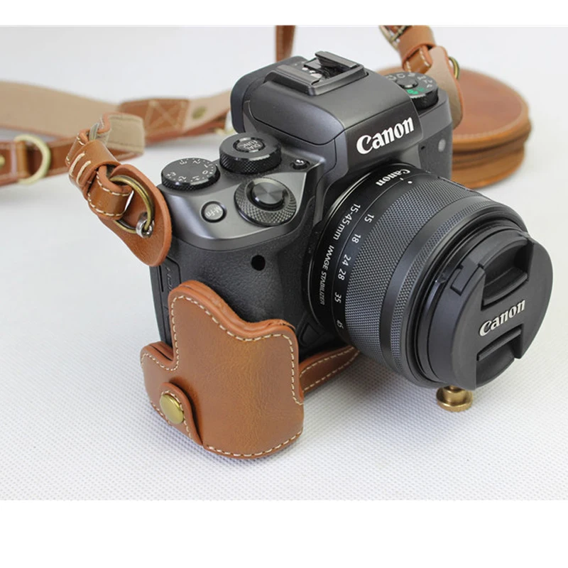 Для Canon EOS M5 демонтаж чехол для батареи фото Ретро стиль кожа цифровая камера