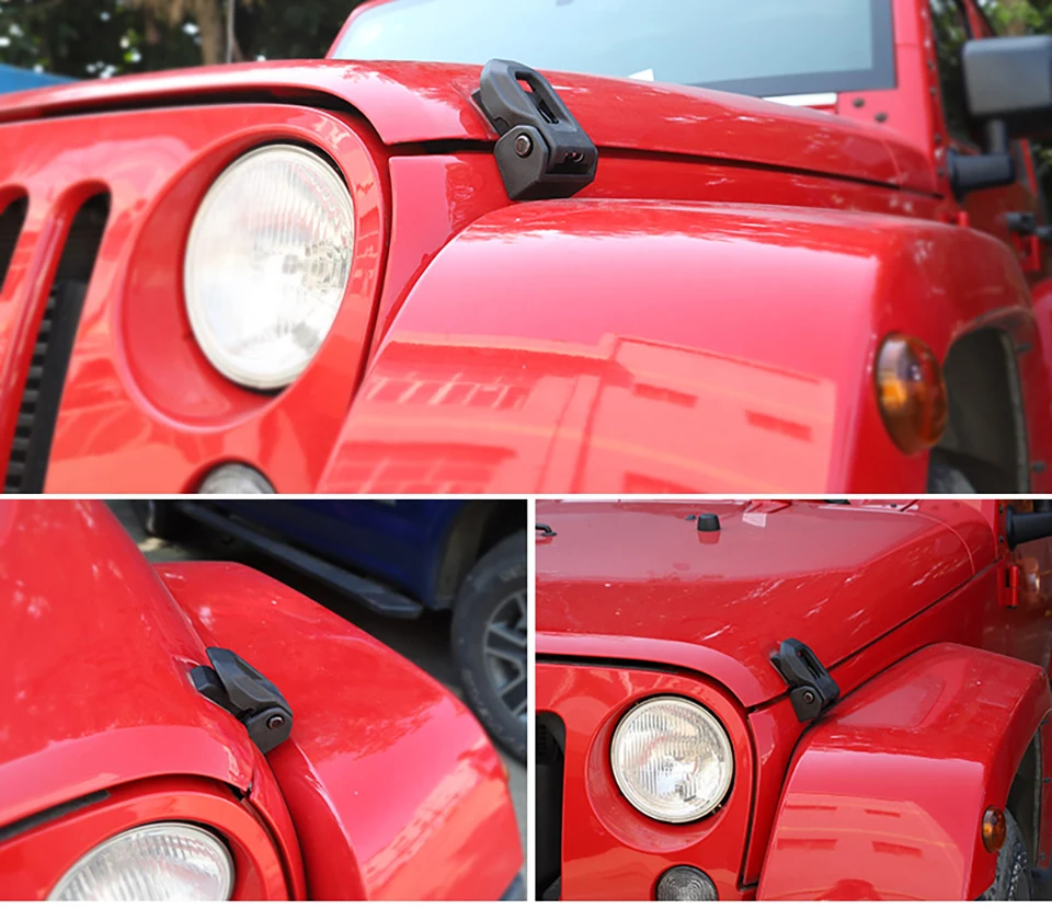 SHINEKA замки капота для Jeep Wrangler JK защелка капота 2007- для Jeep Wrangler JK Sport Rubicon Sahara Unlimited
