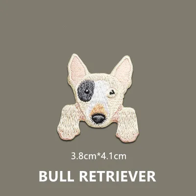 BULL RETRIEVER 1 шт. милый Чихуахуа Шиба собака патч детская одежда нашивки рюкзак украшение маленькая аппликация маленькая кошка железная нашивка - Цвет: BULL RETRIEVER