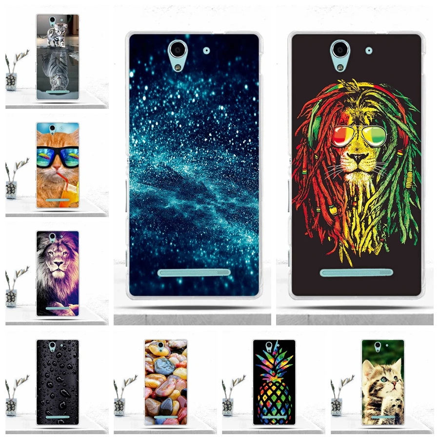 Роскошный чехол для Sony Xperia C3 D2533 мягкий силиконовый из ТПУ чехлы чехол|case for sony