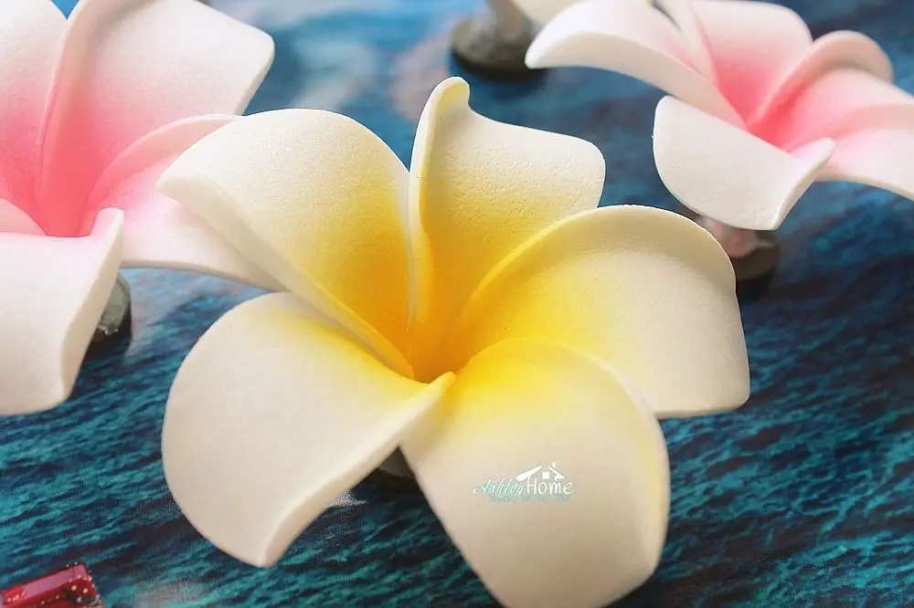 Желтая французская Плюмерия цветок ПВХ пена 3D магнит на холодильник|craft stock|craft