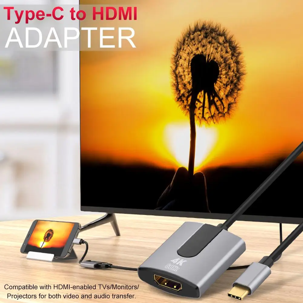 Адаптер USB C HDMI для MacBook Pro 2018 2017 Air IPad Samsung Galaxy S10 S9 Surface Book 2|Кабели VGA| |