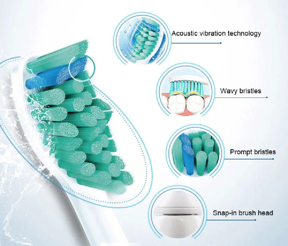 Головка для электрической зубной щетки Philips Sonicare proresyota HX6016 Стандартная головка для зубной щетки 6 шт. в упаковке для HX6730 HX6761 HX6511