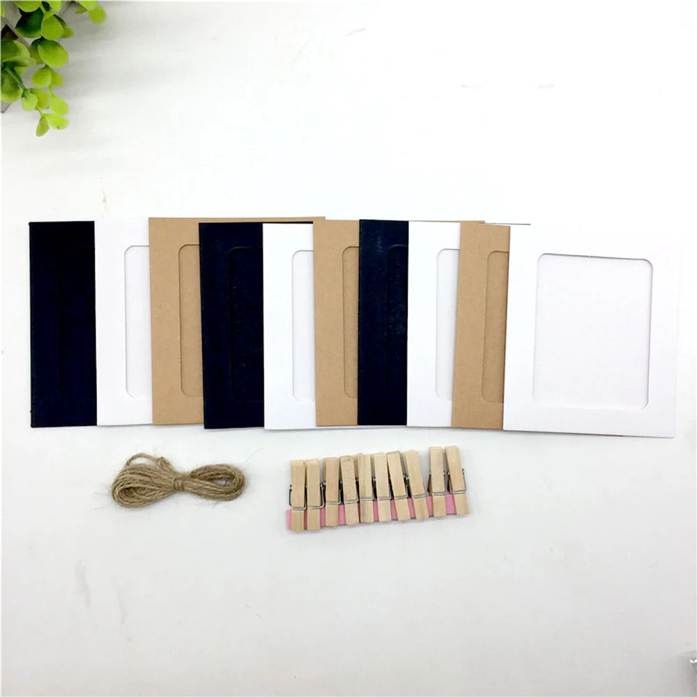 4 inch 10 шт. DIY Настенные Фото пленка Дисплей висит ремесло Бумага рамы для картин зажимы комплект 3/4/5/6 дюймов Семья брак рамка для фотографий - Цвет: 4 inch