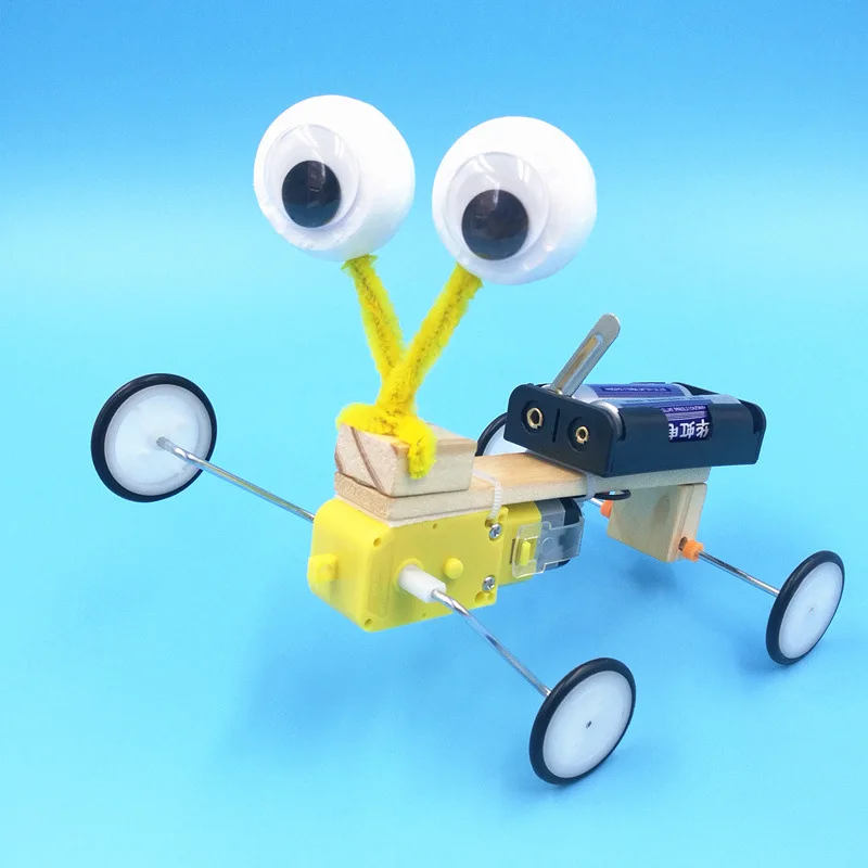 Монтессори научный эксперимент игрушки Электрический Деревянный робот рептилия