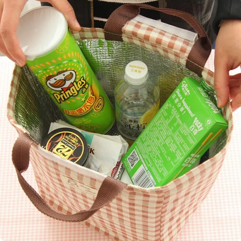 Portable Cute Cartoon Patterns Waterproof Insulation Thickening Hand Lunch Bag Ice For Picnic | Багаж и сумки