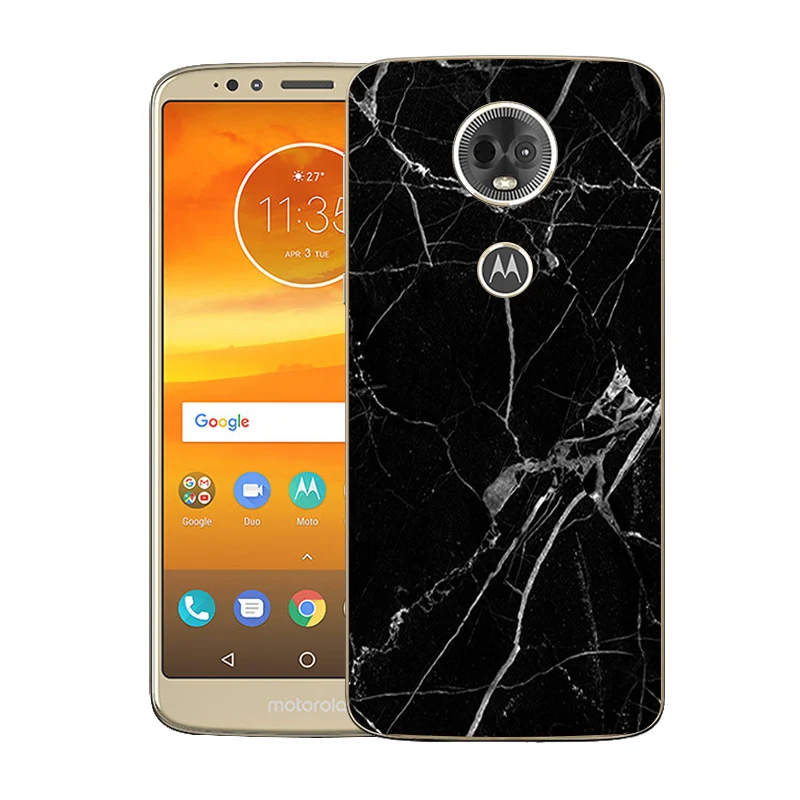 6 0 дюймовый чехол для телефона Motorola E5 Plus мягкий силиконовый MOTO E5Plus с мраморным