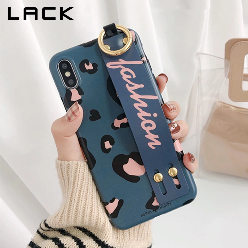 LACK Ретро леопардовый чехол для телефона для iphone XS Max X XR 6 S 7 8 Plus задняя крышка модный ремешок на руку чехол s Fundas