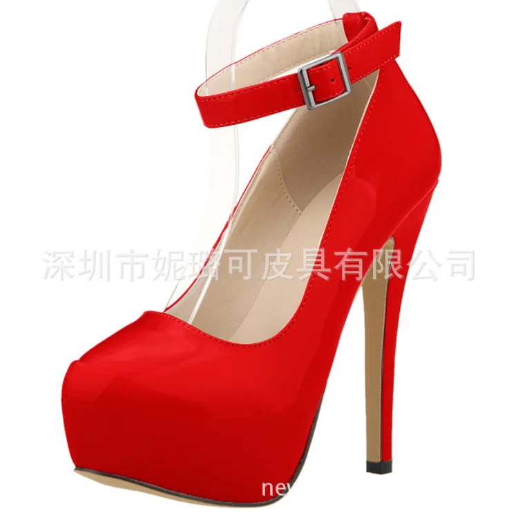 Туфли лодочки женские на высоком каблуке 14 см искусственная кожа заостренный