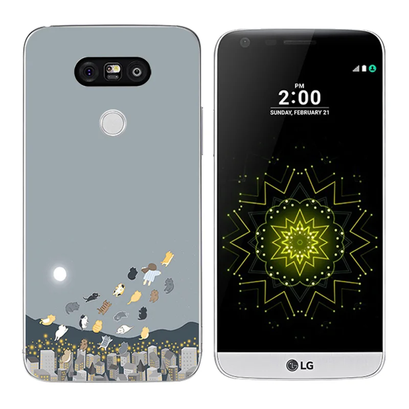 for Coque LG G5 Case TPU Transparent Phone Disk Printing Silicone Soft Back Cover Capa Accessories |
