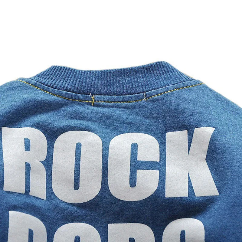 2pcs/set Children Clothing Cartoon Long and Trousers Sets Cowboy long sleeve sets dark blue Cotton For 1-4T | Детская одежда и