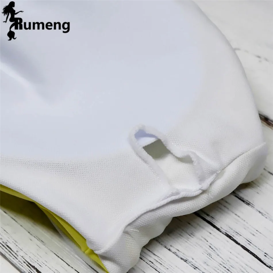 RUMENG желтый однотонный купальник женский сексуальный бразильский комплект