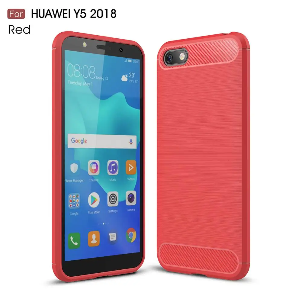 Красный Для huawei Y5 Lite силиконовый чехол ТПУ мягкий чехол для телефона для huawei Y5 Lite DRA-LX5-ра LX5 Y5Lite Y 5 Lite чехол - Цвет: Красный