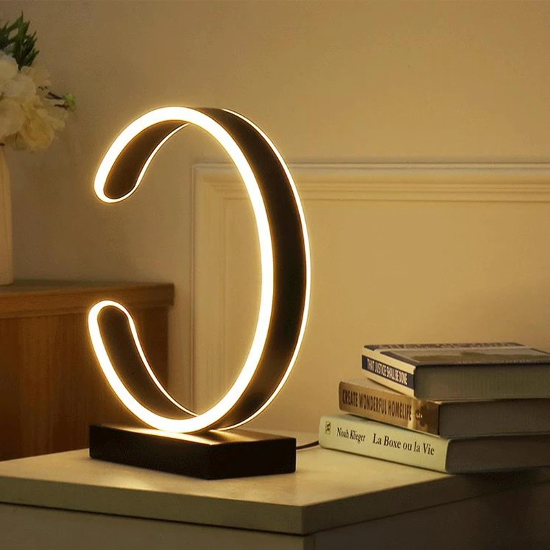

LukLoy Nordic Decoration LED Desk Lamp Bedroom Creative C-shape Eye LED Table Lamp study Acrylic LED Table Light Office Lighting