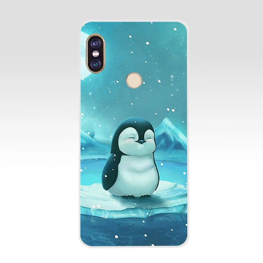 208AQ Penguin Party Soft Silicone Tpu Cover phone Case for xiaomi redmi 6 pro note 5 plus 4 4x mi 8 | Мобильные телефоны и