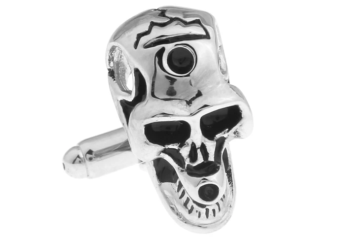 Мужские свадебные запонки новинка крутой Забавный Череп и чистая ткань |