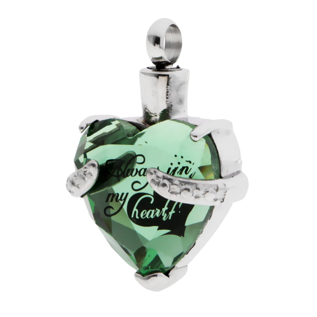 Цепочка с подвеской всегда в моем сердце Хрустальная металлическая урна для