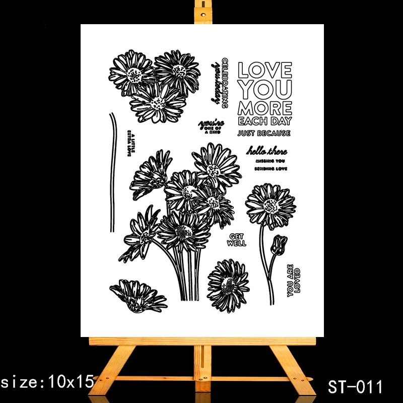

ZhuoAng Sun flower Clear Stamps/Card Making Holiday decorations For scrapbooking Transparent stamps