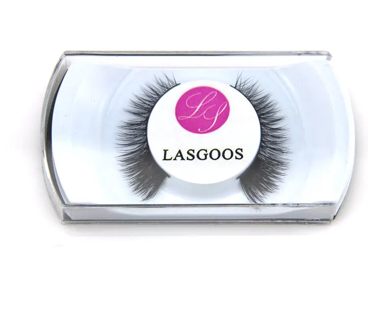 LASGOOS #003 10 пар в коробке ручной работы 3D полоски норковые ресницы натуральные
