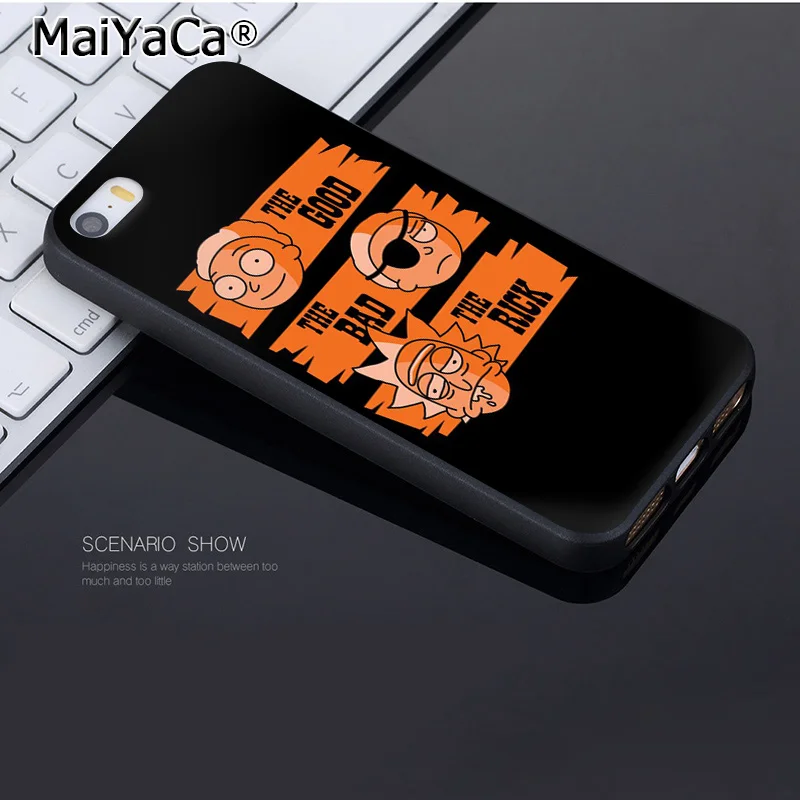 MaiYaCa для iphone 7 6 X Чехол Рик и Морти Пикл Рик Coque Оболочка Чехол для телефона для iphone 7 6X8 6s Plus 5 5S SE XS XR чехол