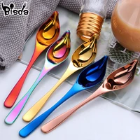 saucier spoon tapered spout oil saucier spoons diy golden stainless steel scoop for honey ice cream cake kitchen baking tools