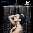 Ультратонкая насадка для душа ULGKSD, 16 дюймов, из нержавеющей стали, хромированный никель, аксессуар для ванной комнаты