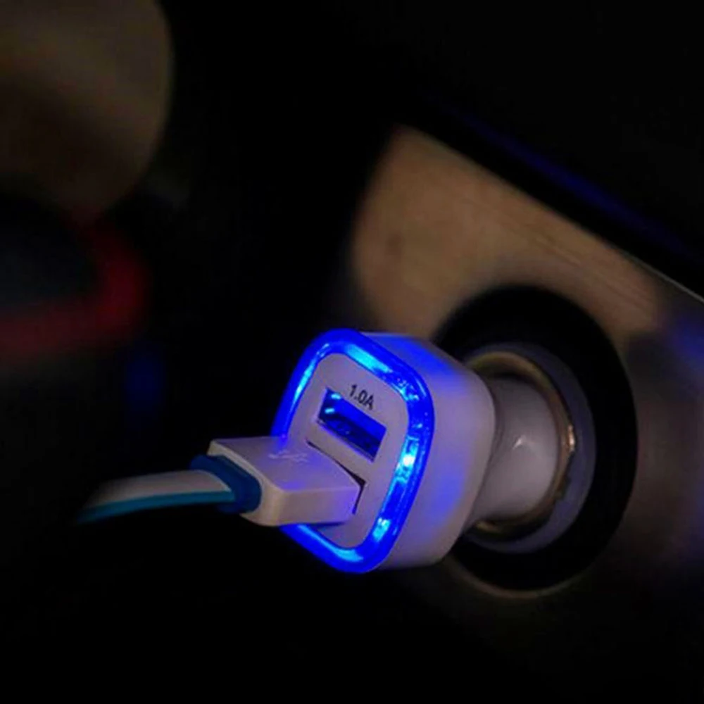 Универсальное автомобильное зарядное устройство светодиодный дисплей USB 2 0 1 А