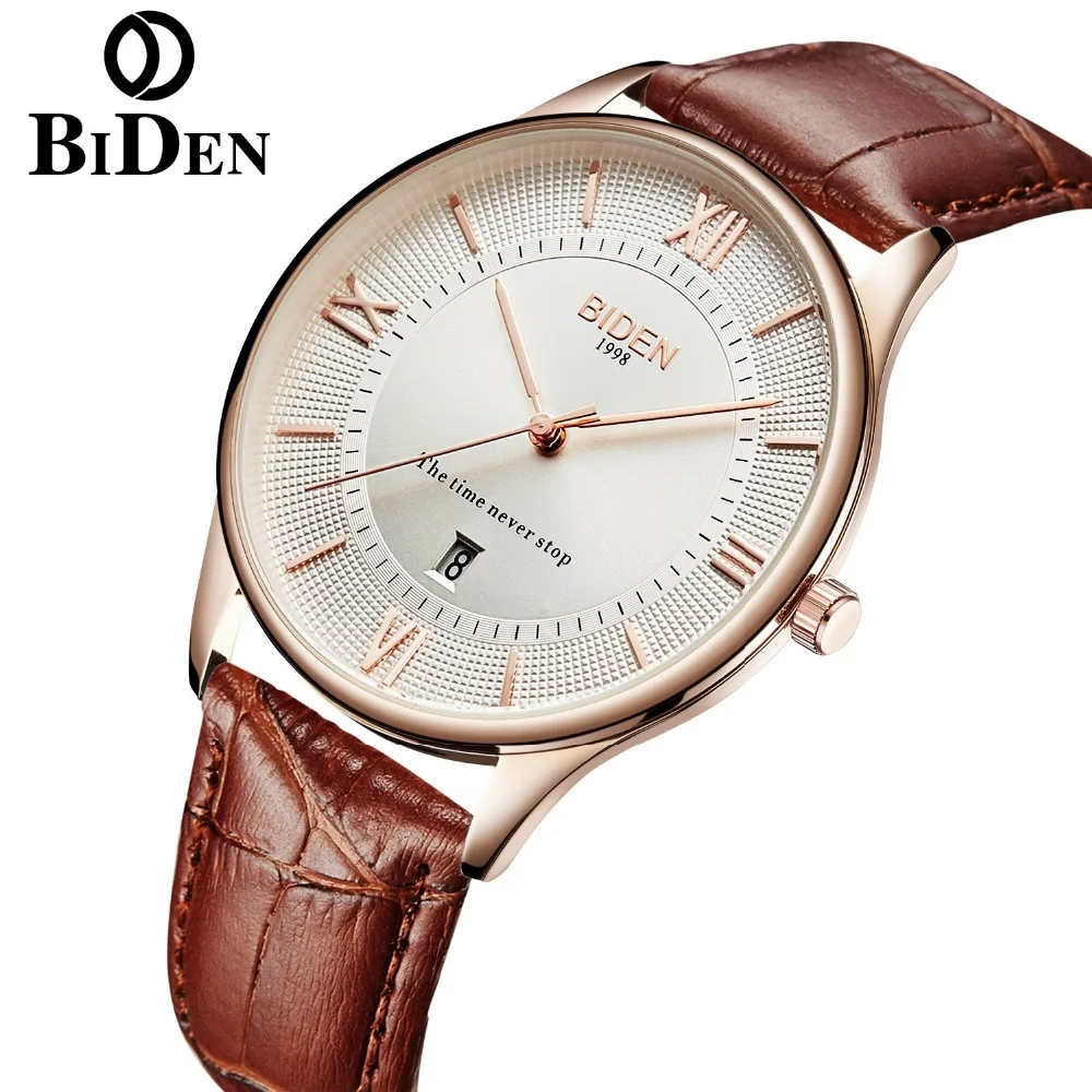Мужские 2018 новые модные Relogio Masculino BIDEN ультра тонкие мужские часы Топ бренд класса