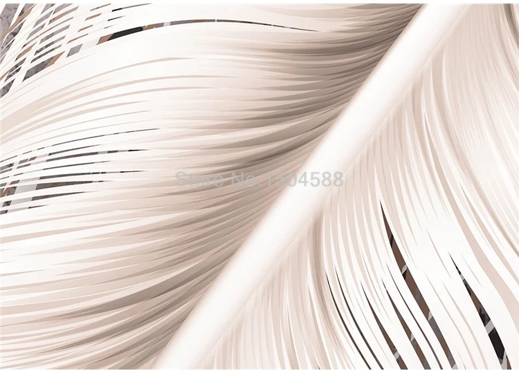 Custom Photo Wallpaper Modern 3D Luxury Feather Line Mural Living Room Restaurant Background Wall Paper For Walls 3 D Home Decor