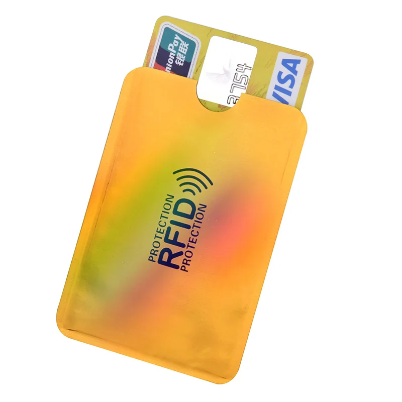 10 pc Gold Анти-сканирующий чехол для Карт RFID кошелек блокирующий ридер замок банк алюминиевый держатель для карт Id карта чехол Защита металлическая коробка для кредитных карт - Цвет: 10 pc Gold