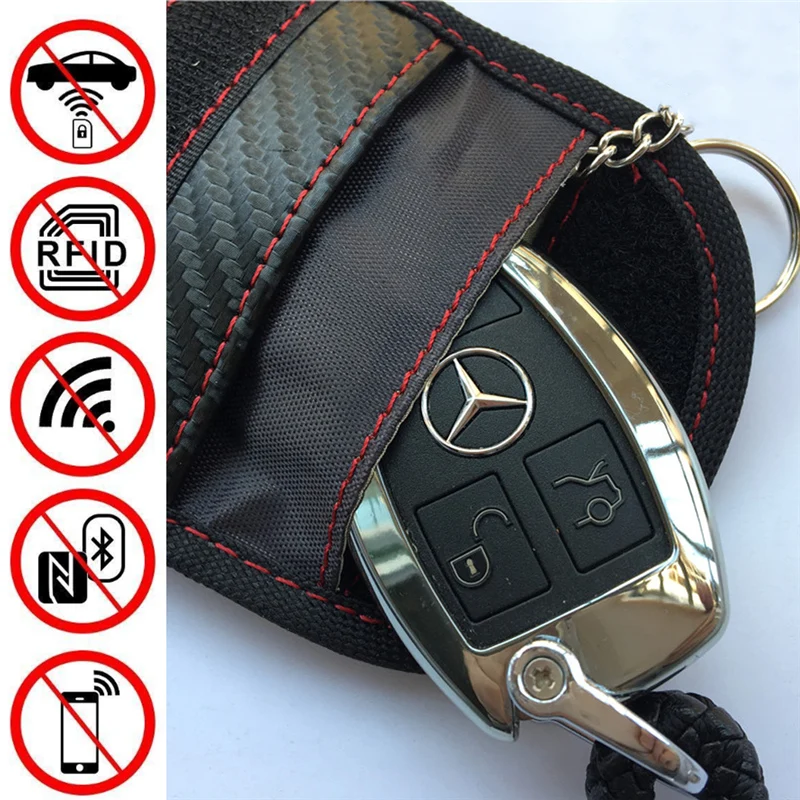 

Чехол для автомобильного ключа с защитой от кражи, RFID-сигнала и излучения