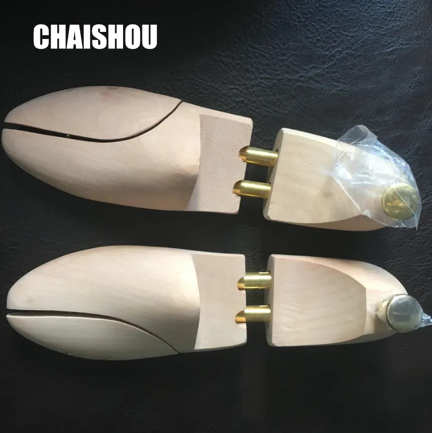 

2PCS Twin Tube Shoes last New Zealand Pine Wood Footwear Styling Anti-Wrinkle Adjustable Shoe Shaper Men's Shoe Tree C-166