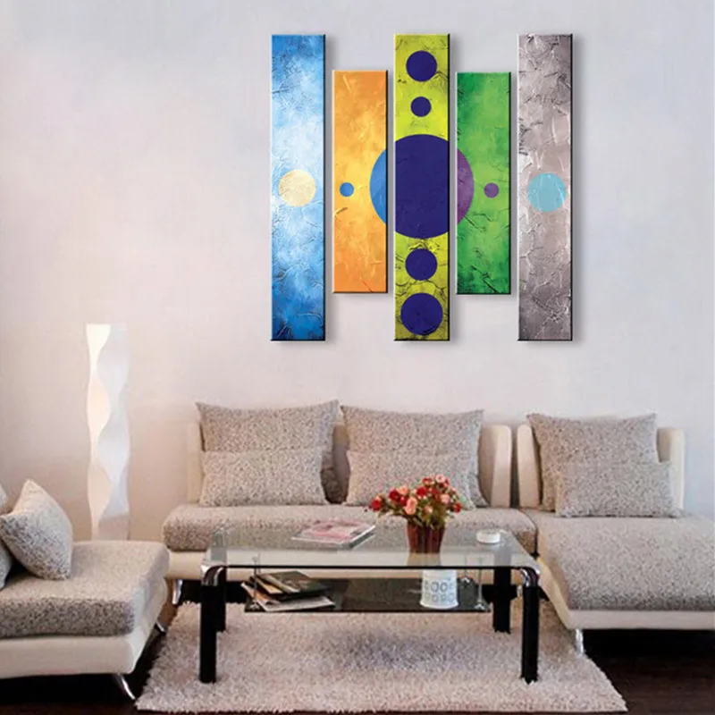 Набор для рисования на холсте круглые круги 5 шт.|oil painting|canvas paintingpainting for living room |