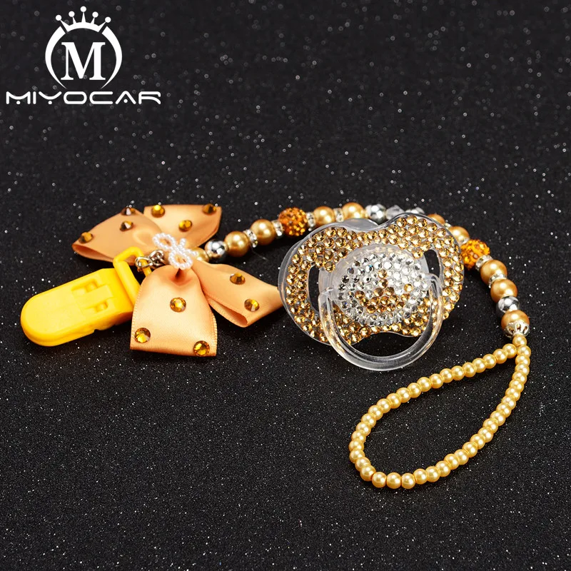 Держатель пустышка MIYOCAR с блестящими стразами держатель золотой