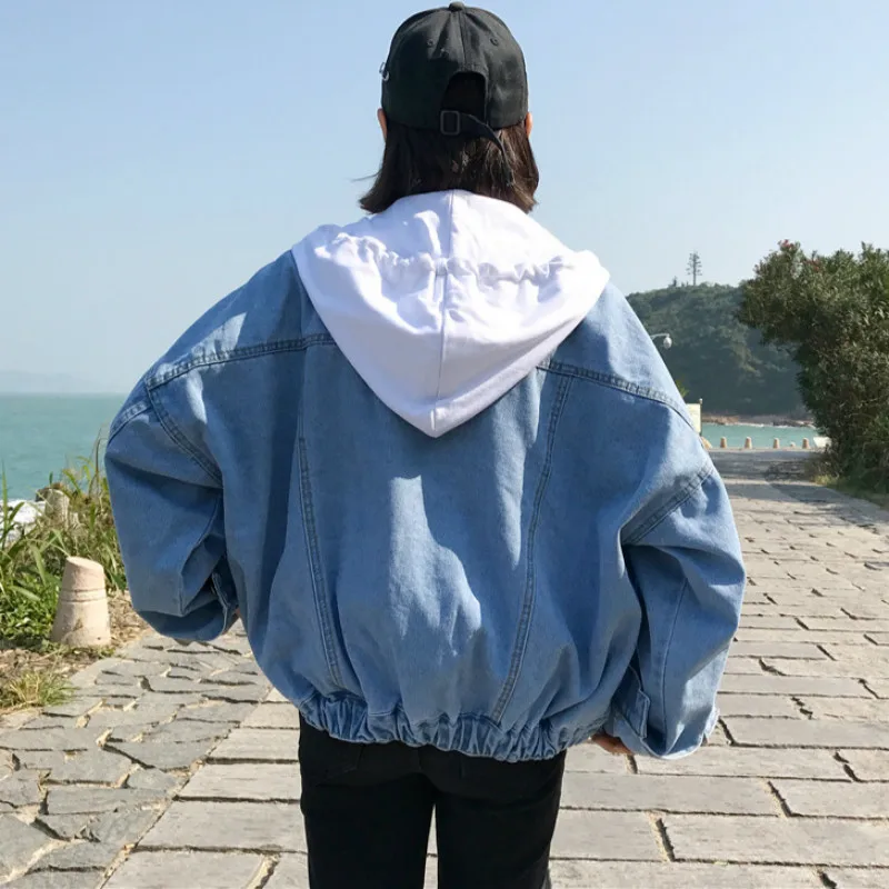 Vefadisa Vintage Denim Jacket Women 2018 New Spring Short Outerwear and Coat Full Sleeve Tops Loose Jeans AD658 | Женская одежда
