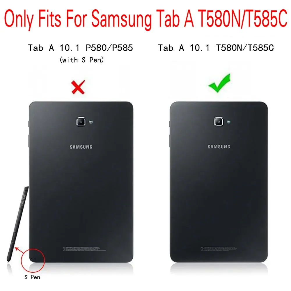 Цветной чехол для Samsung Galaxy Tab A A6 T580N T585C Стенд смарт-чехол из полиуретановой кожи 10 1
